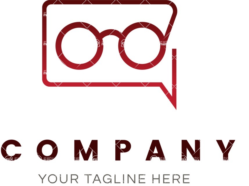 Business Logo Templates - vector graphics in a pack from GraphicMama - Creative Glasses Company Logo Design Concept